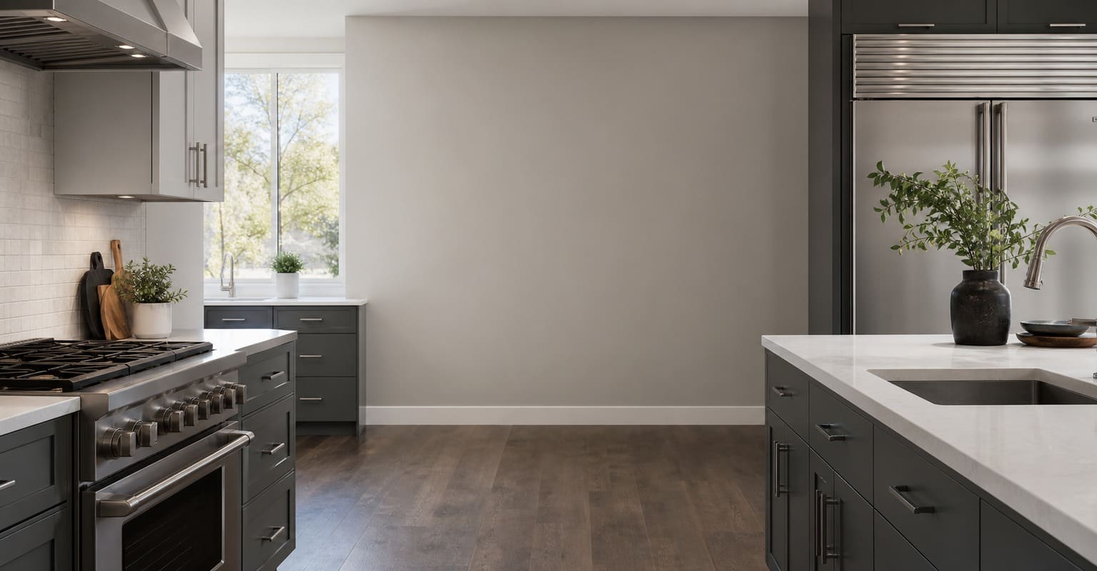Newly built Dublin kitchen with integrated stainless Sub-Zero built-in refrigeration